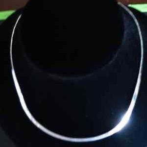 4MM Hammered no clasp 18 inch long Choker/Collar